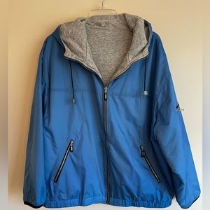 CS Active zip up reversible jacket windbreaker waterproof XL Carolina Blue